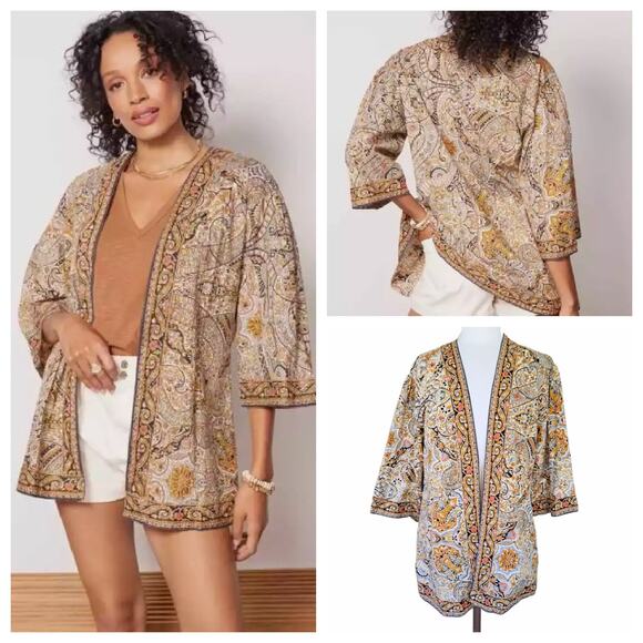 Cleobella Tops - CLEOBELLA Evereve Kaleidoscope Wrap Kimono Top Size XS/S Beachy Boho
